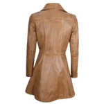 Tan Peplum Jacket Back Tan Peplum Jacket Back