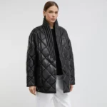 black puffer jacket women front black puffer jacket women front