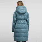 blue puffer jacket ladies back
