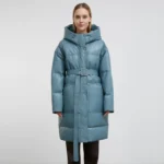blue puffer jacket ladies front