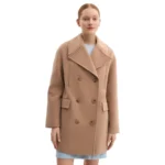 light brown wool coat front light brown wool coat front
