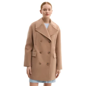 light brown wool coat front