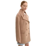 light brown wool coat left light brown wool coat left
