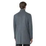 light grey wool coat mens back