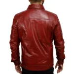 maroon trucker jacket back maroon trucker jacket back