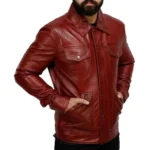 maroon trucker jacket right maroon trucker jacket right