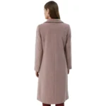 pale pink wool coat back pale pink wool coat back