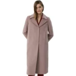 pale pink wool coat front pale pink wool coat front