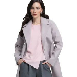 purple wool coat womens front open