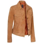 suede trucker jacket front left suede trucker jacket front left