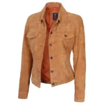 suede trucker jacket front right suede trucker jacket front right