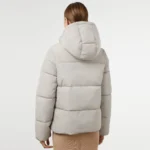 white puffer jacket with hood back white puffer jacket with hood back
