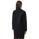 Black Wool Coat Women's Single Breasted Back Black Wool Coat Women's Single Breasted Back