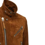 brown suede biker jacket mens front zipper brown suede biker jacket mens front zipper