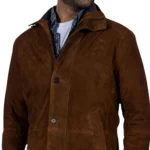 brown suede mens coat half brown suede mens coat half