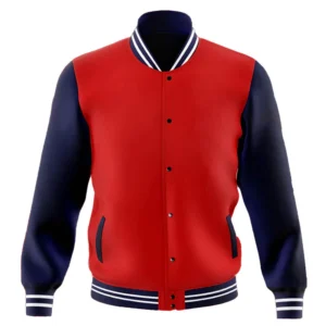 Red and Blue Varsity Jacket Men