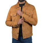 Logan Cowboy Trucker Suede Leather Jacket Logan Cowboy Trucker Suede Leather Jacket