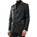 Buy Kevin Men's Black Blazer Leather Jacket For Men And Women Buy Kevin Men's Black Blazer Leather Jacket For Men And Women