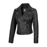 Buy Ninfa Womens Muticolor Real Leather Jacket