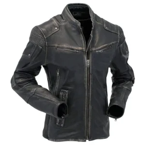 Cafe Racer 2 Distressed Black Rider Jacket