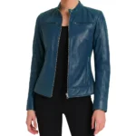 Doge Blue Leather Jacket