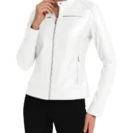 Doge White Leather Jacket Front Doge White Leather Jacket Front