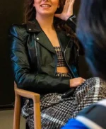 Hailee Steinfeld Asymmetrical Black Biker Leather Jacket