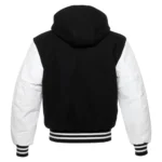 Hooded Casual Sports Black And White Varsity Jacket For Sale Hooded Casual Sports Black And White Varsity Jacket For Sale