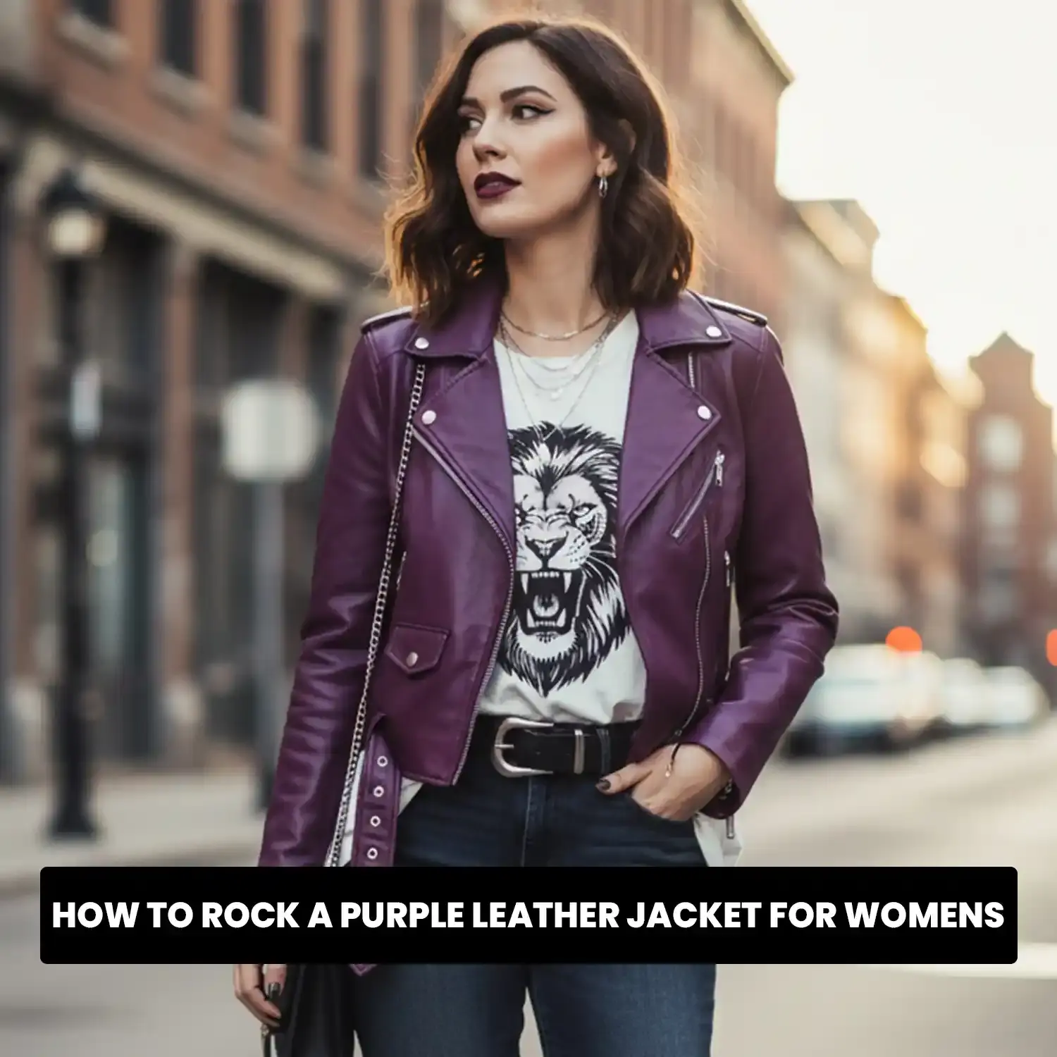 How+To+Rock+A+Purple+Leather+Jacket+For+Womens