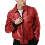 Isac Red Leather Jacket Isac Red Leather Jacket