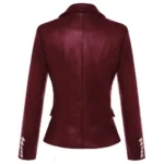 Kim Blazer Maroon Coat Back Kim Blazer Maroon Coat Back