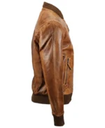 Men’s Brown Bomber Lambskin Leather Jacket For Men And Women