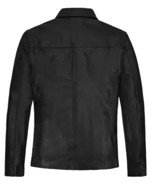 Mens Christian Bale Black Suede Leather Jacket For Sale