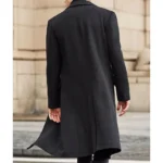 Men's Wool Single Breasted Black Trench Coat Men's Wool Single Breasted Black Trench Coat