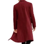 Men's Wool Single Breasted Red Trench Coat For Sale Men's Wool Single Breasted Red Trench Coat For Sale