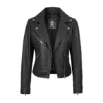 Ninfa Womens Multicolor Real Leather Jacket