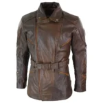 Quarter Length Long BrownLeather Jacket Quarter Length Long BrownLeather Jacket