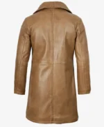Real 3 4 Length Camel Brown Leather Coat For Men And Women Real 3 4 Length Camel Brown Leather Coat For Men And Women
