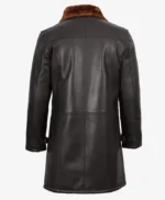 Real Leather 3 4 Length Dark Brown Faux Shearling Coat For Men And Women Real Leather 3 4 Length Dark Brown Faux Shearling Coat For Men And Women