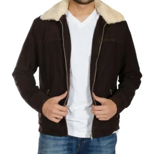 Rick Grimes The Walking Dead Brown Suede Leather Jacket