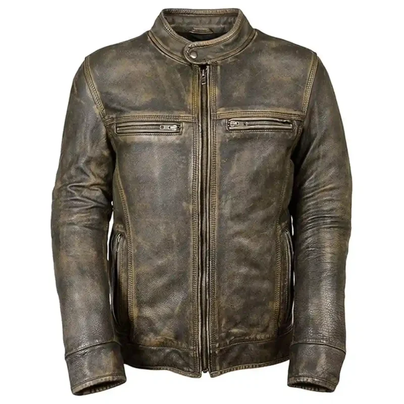 TS Triple Stitch Brown Leather Jacket