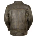 TS Triple Stitch Brown Leather Jacket Back