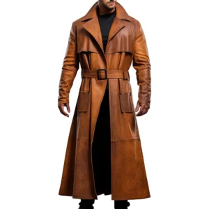 Varello Cowboy Full Length Leather Duster Coat