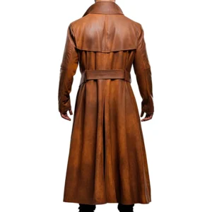 Varello Cowboy Full Length Leather Duster Coat For Men And Women