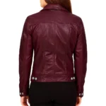 Women Maroon Trucker Jacket For Sale Women Maroon Trucker Jacket For Sale