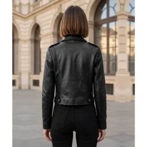 Women's Biker Leather jacket For Sale