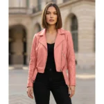 Women's Biker Pink Leather jacket Women's Biker Pink Leather jacket