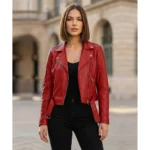 Women's Biker Red Leather jacket Women's Biker Red Leather jacket