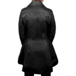 Women's Peplum Black Real Lambskin Leather Jacket Back Women's Peplum Black Real Lambskin Leather Jacket Back