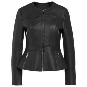 Women's Real Lambskin Biker Leather Jacket